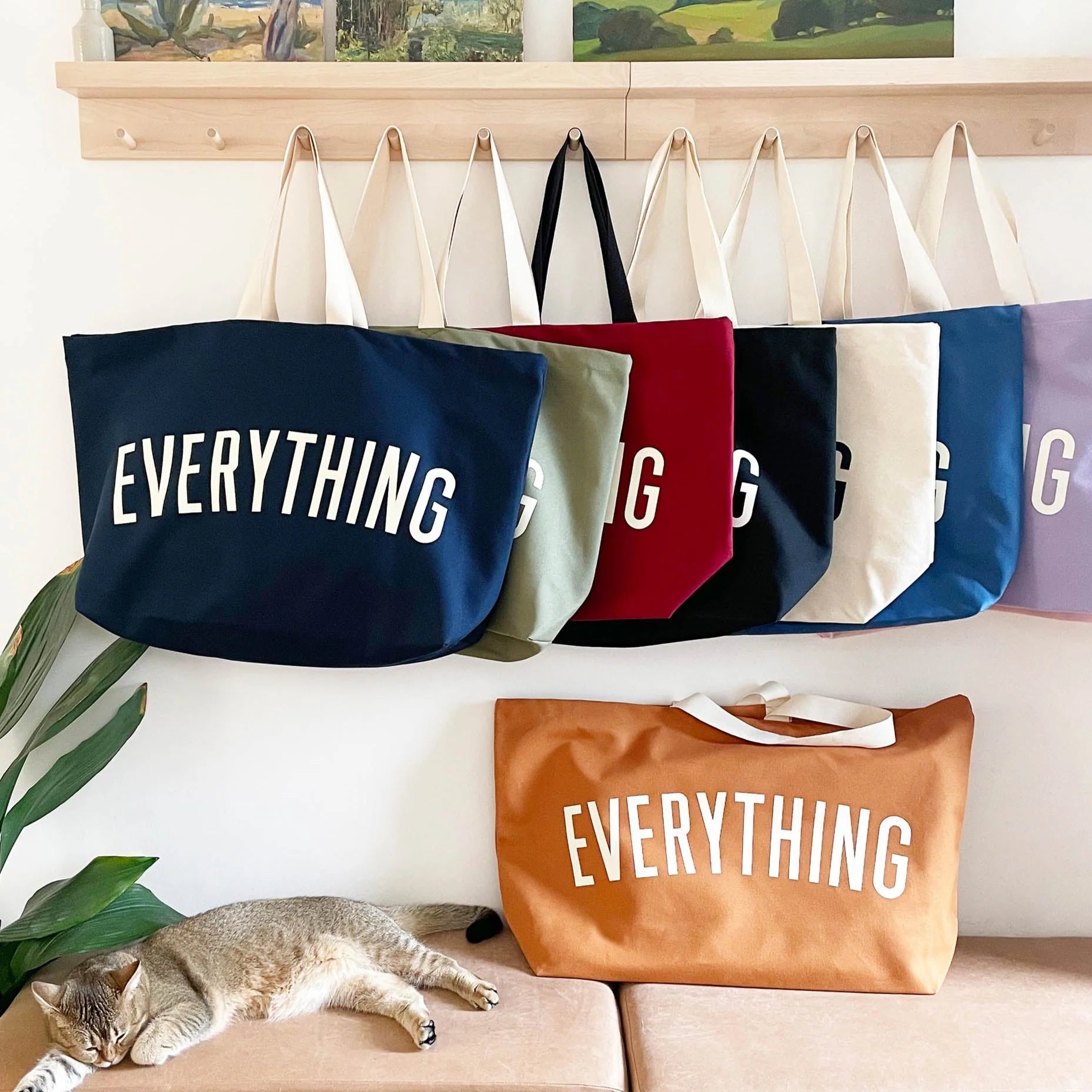 Everything - REALLY Big Oversized Tote Bag - Forest Green