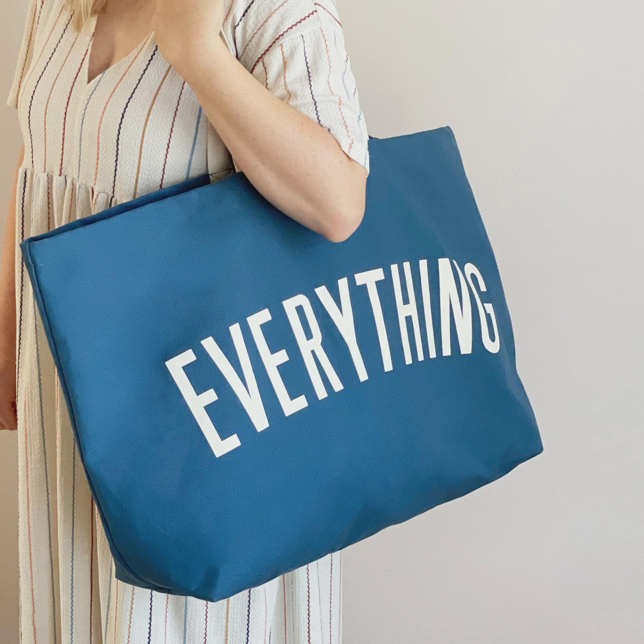 Everything- REALLY Big Oversized Tote Bag - Ocean Blue