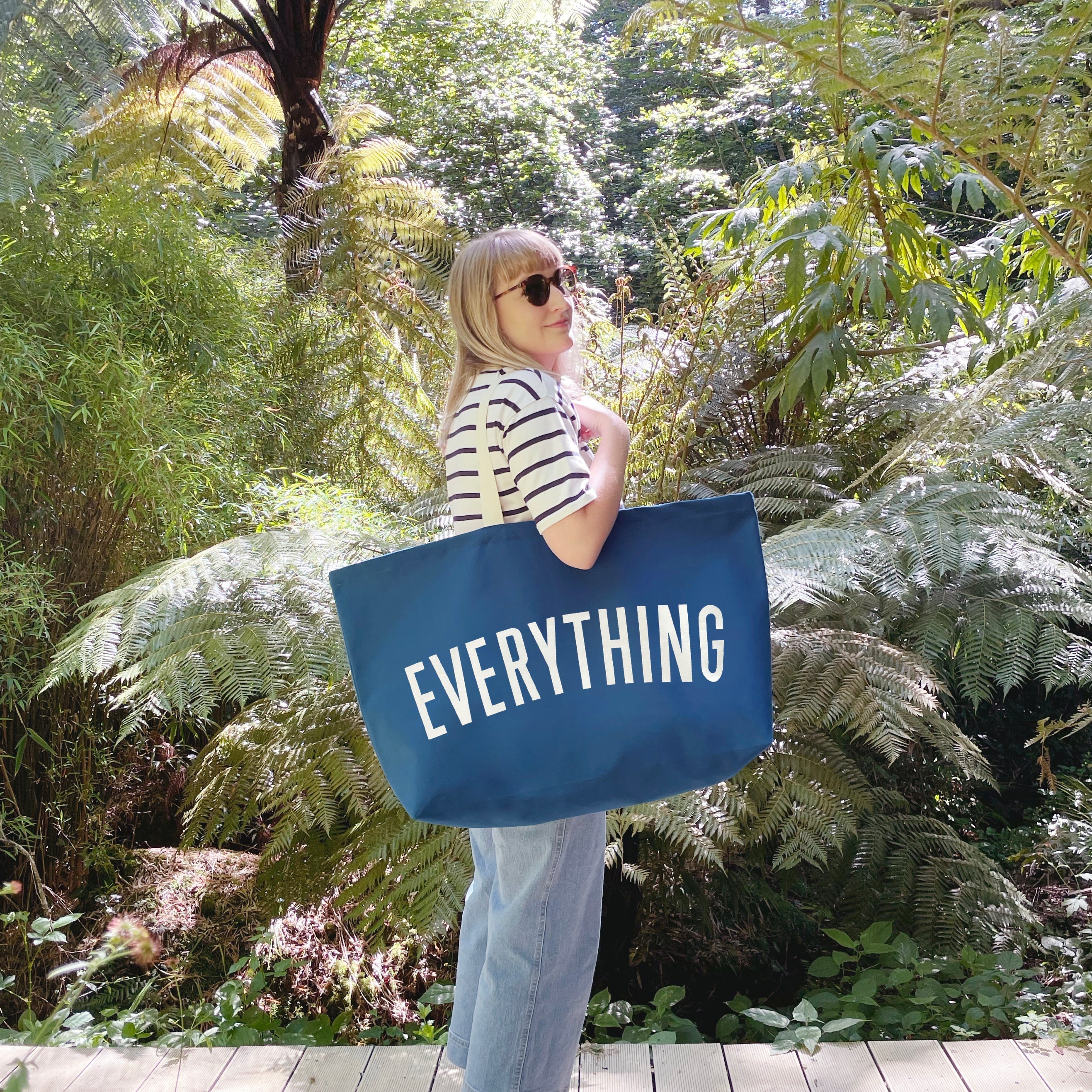 Everything- REALLY Big Oversized Tote Bag - Ocean Blue