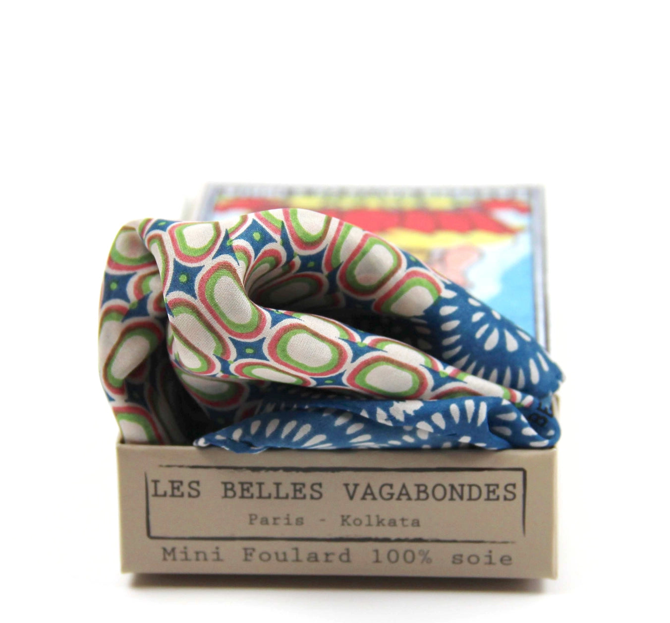 Mini Tempo Blue Silk Scarf - Presence Hamilton