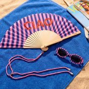 Hand Fan w/Gift Box  Glitter "Ciao"