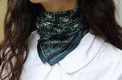 Mini Natasha Marine Silk Scarf
