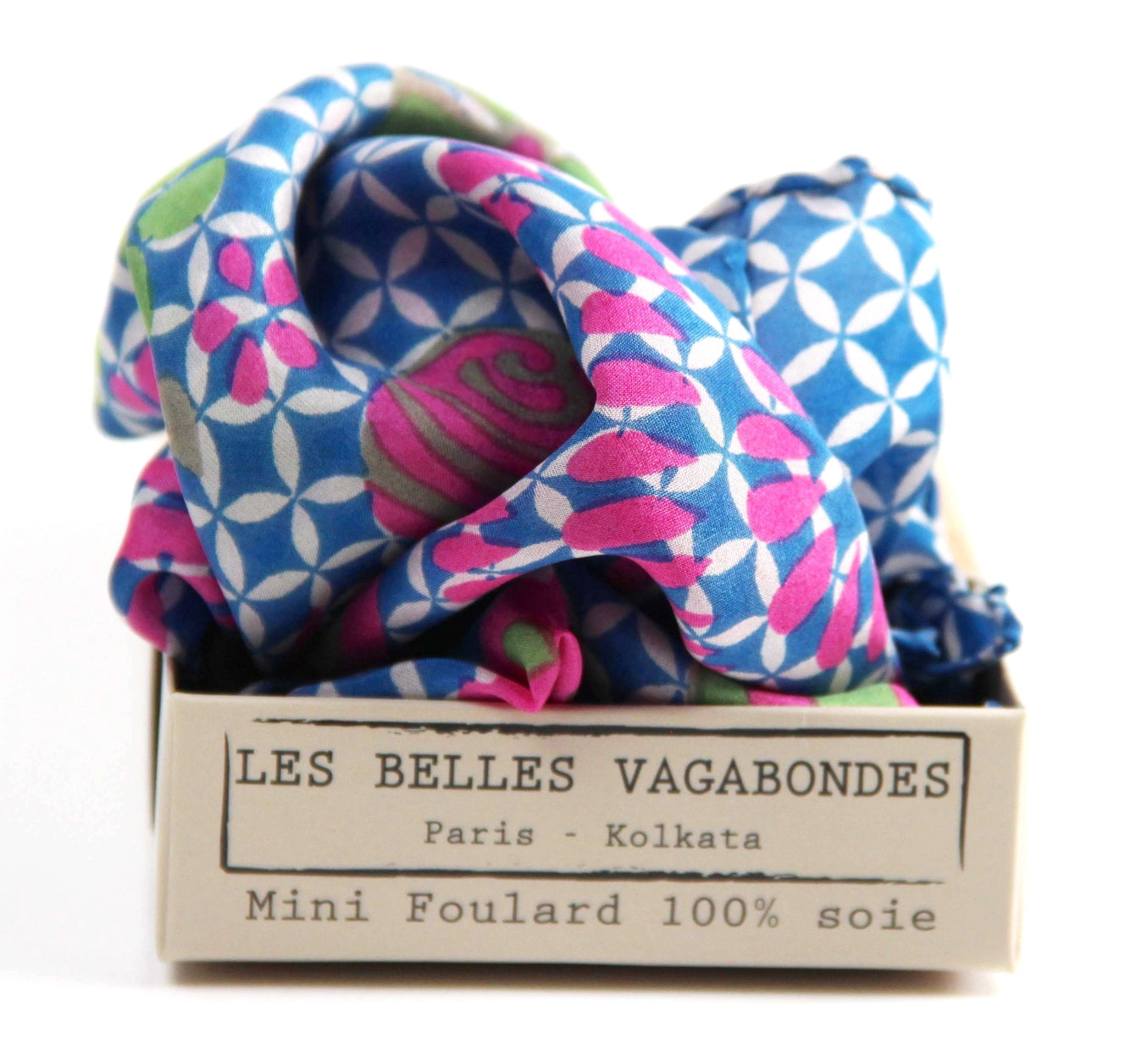 Mini Shippo Marine Silk Scarf - Presence Hamilton