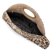 Geena Straw Clutch Bag -Leopard