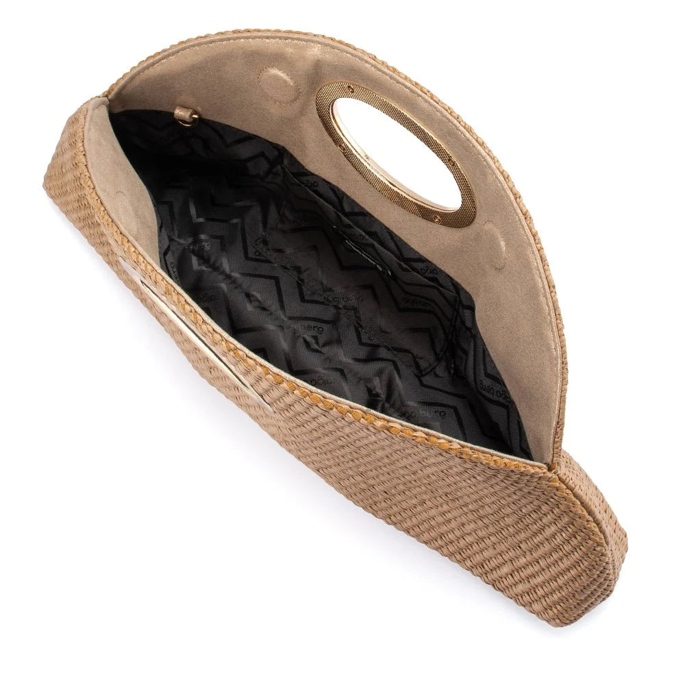 Geena Straw Clutch Bag - Natural