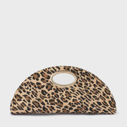 Geena Straw Clutch Bag -Leopard