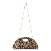 Geena Straw Clutch Bag -Leopard