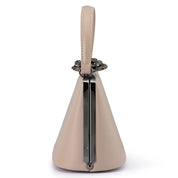 Grace Embellished Frame Bag - Natural