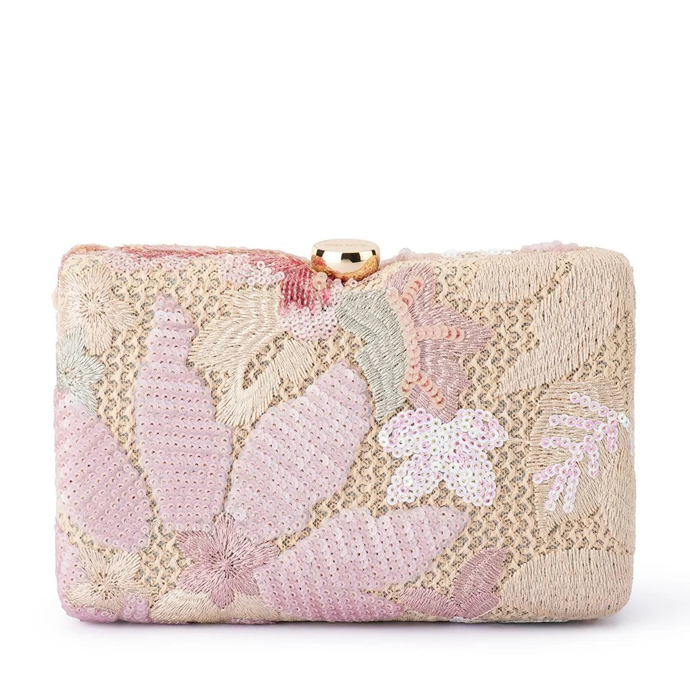 Greta Floral Clutch-Blush - Presence Hamilton
