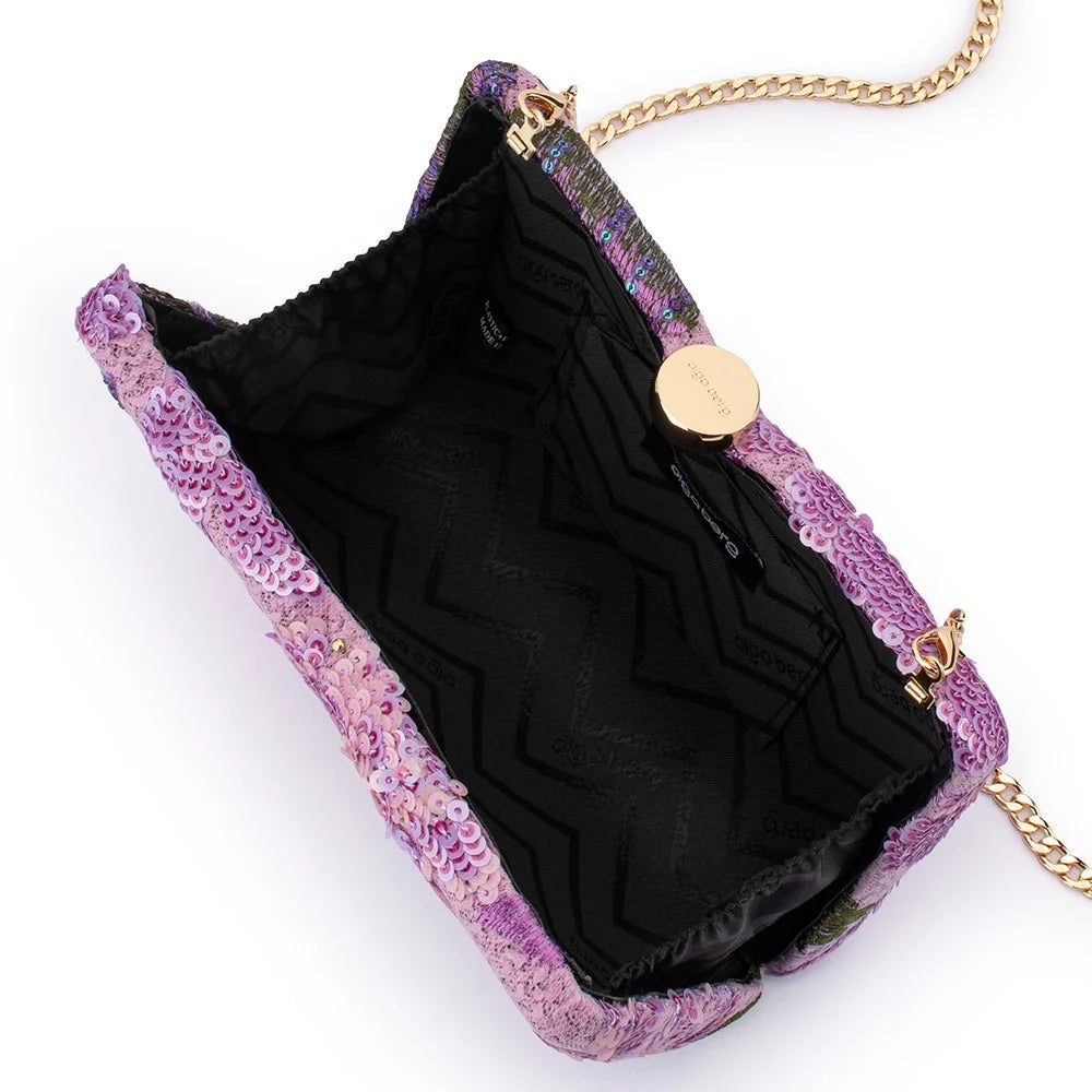 Greta Floral Clutch-Lilac