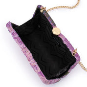 Greta Floral Clutch-Lilac