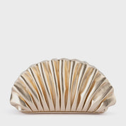 Hollie Pleated Clutch -Gold - Presence Hamilton