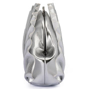 Hollie Pleated Clutch - Silver - Presence Hamilton