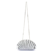Hollie Pleated Clutch - Silver - Presence Hamilton