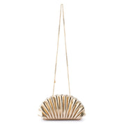 Hollie Pleated Clutch -Gold - Presence Hamilton