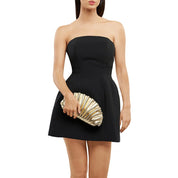 Hollie Pleated Clutch -Gold - Presence Hamilton