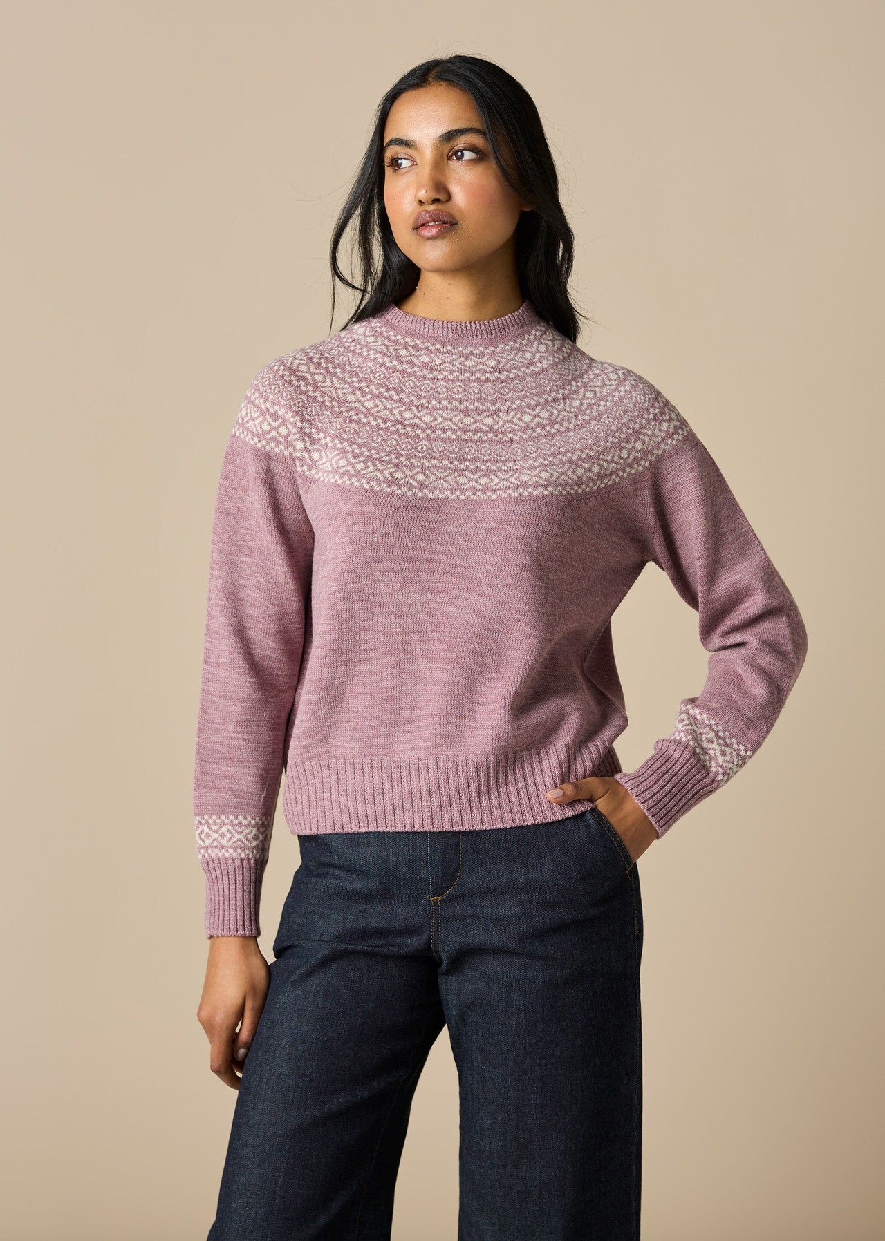Ingrid Fair Isle Jumper- Thistle - Presence Hamilton