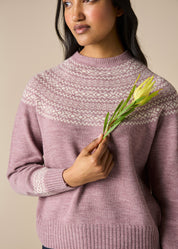 Ingrid Fair Isle Jumper- Thistle - Presence Hamilton