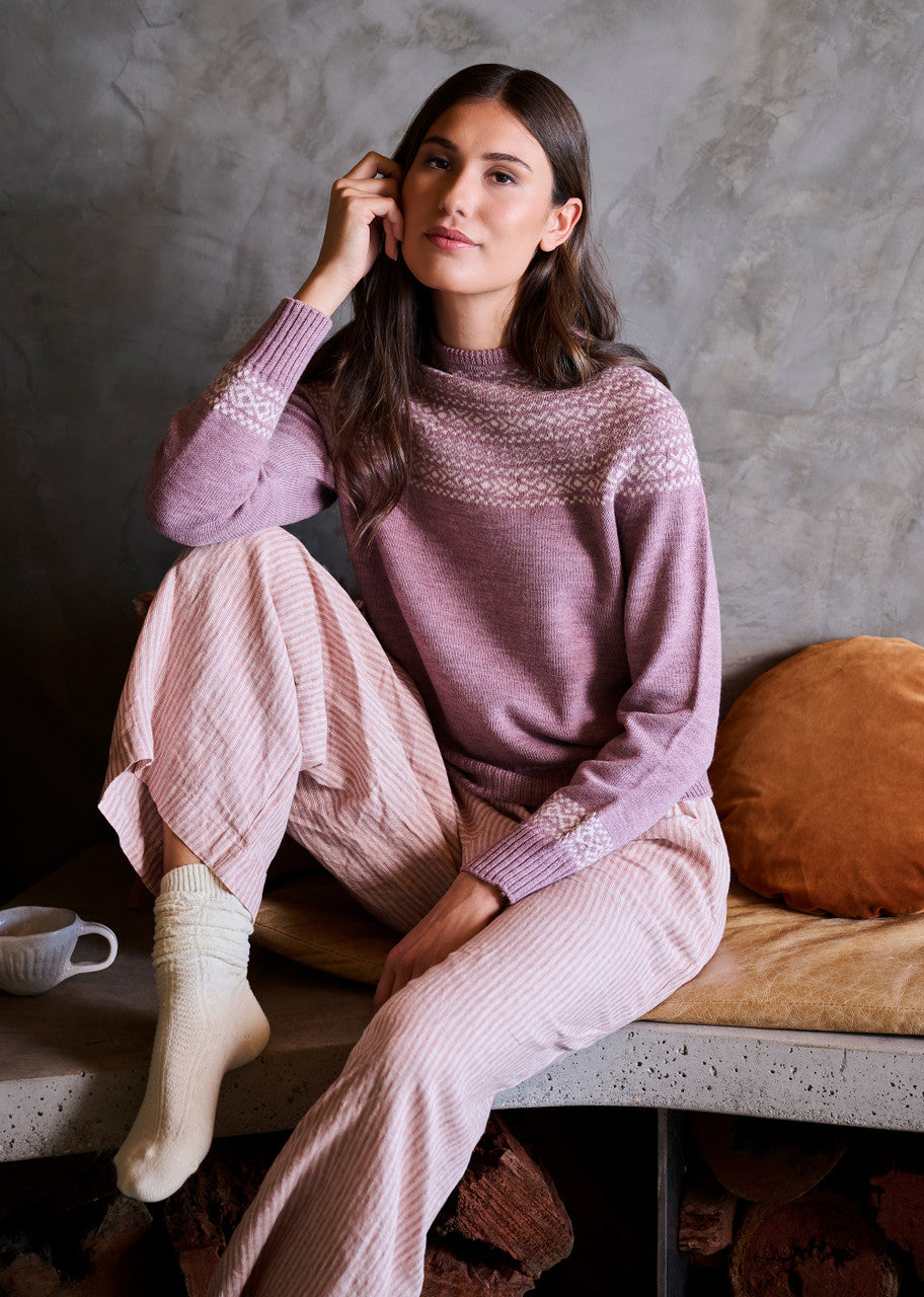 Ingrid Fair Isle Jumper- Thistle - Presence Hamilton