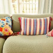 Selene Woven Cushion - Azure