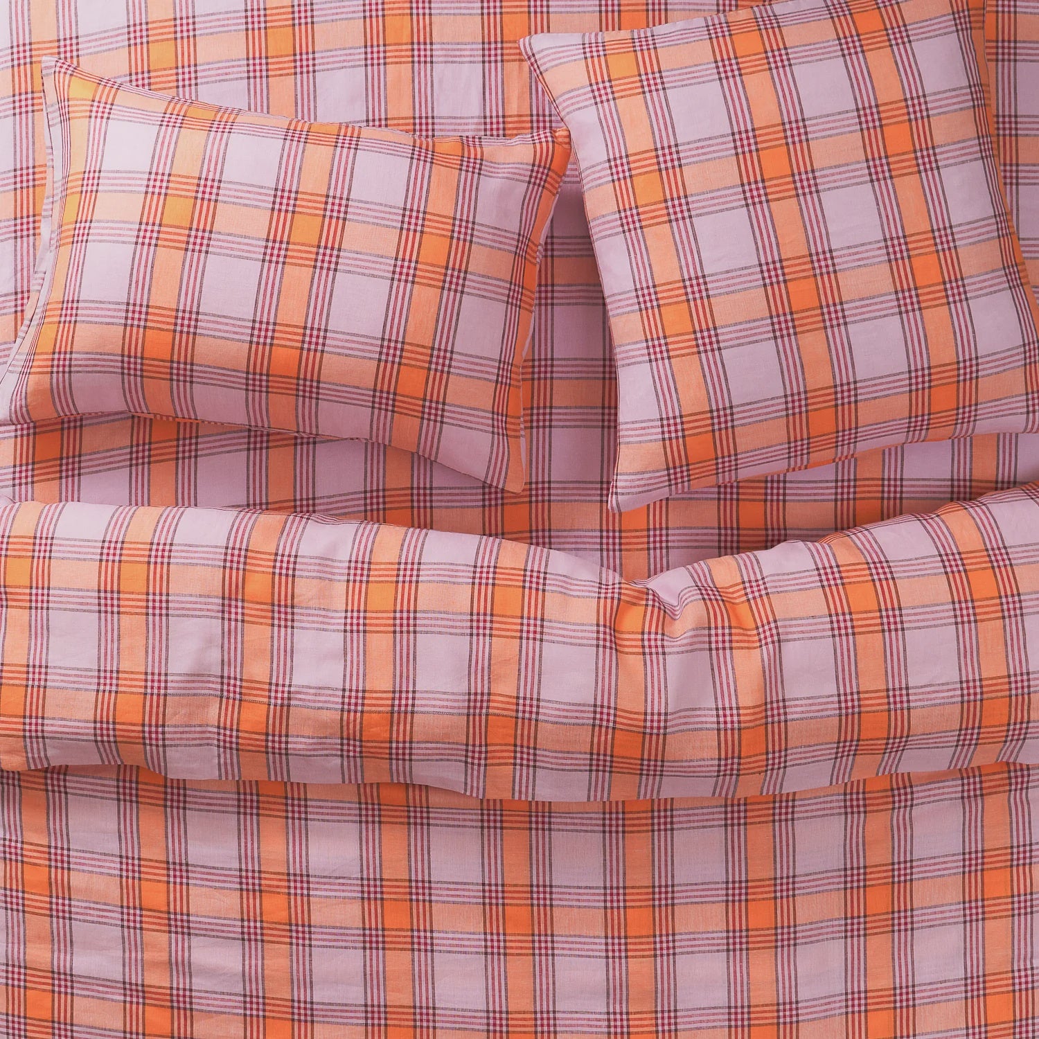 Isla Linen Sheets - Vivid Coral Flat Sheet