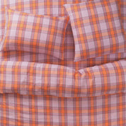 Isla Linen Sheets - Vivid Coral Flat Sheet