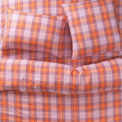 Isla Linen Sheets - Vivid Coral Fitted Sheet