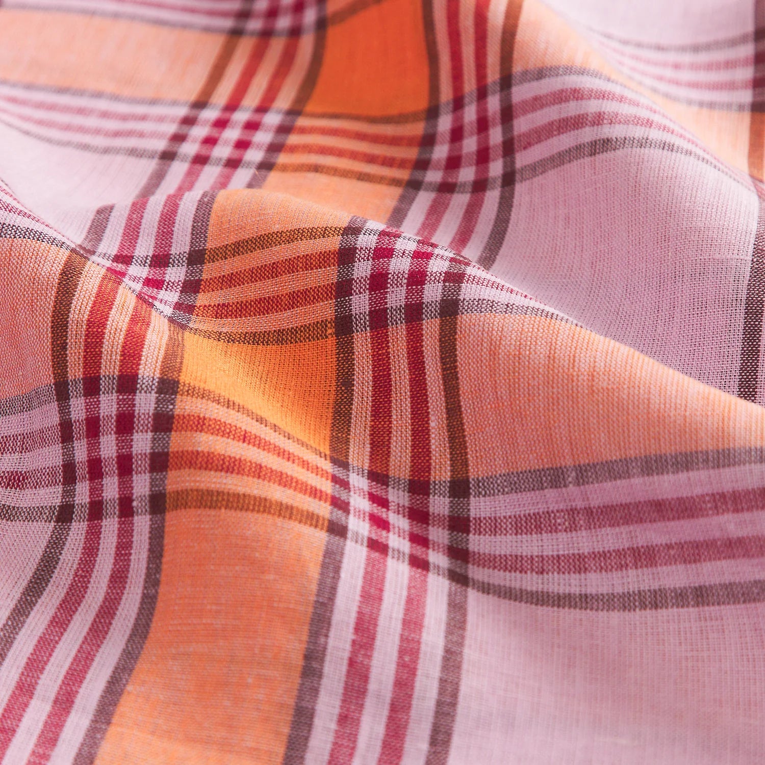 Isla Linen Sheets - Vivid Coral Flat Sheet
