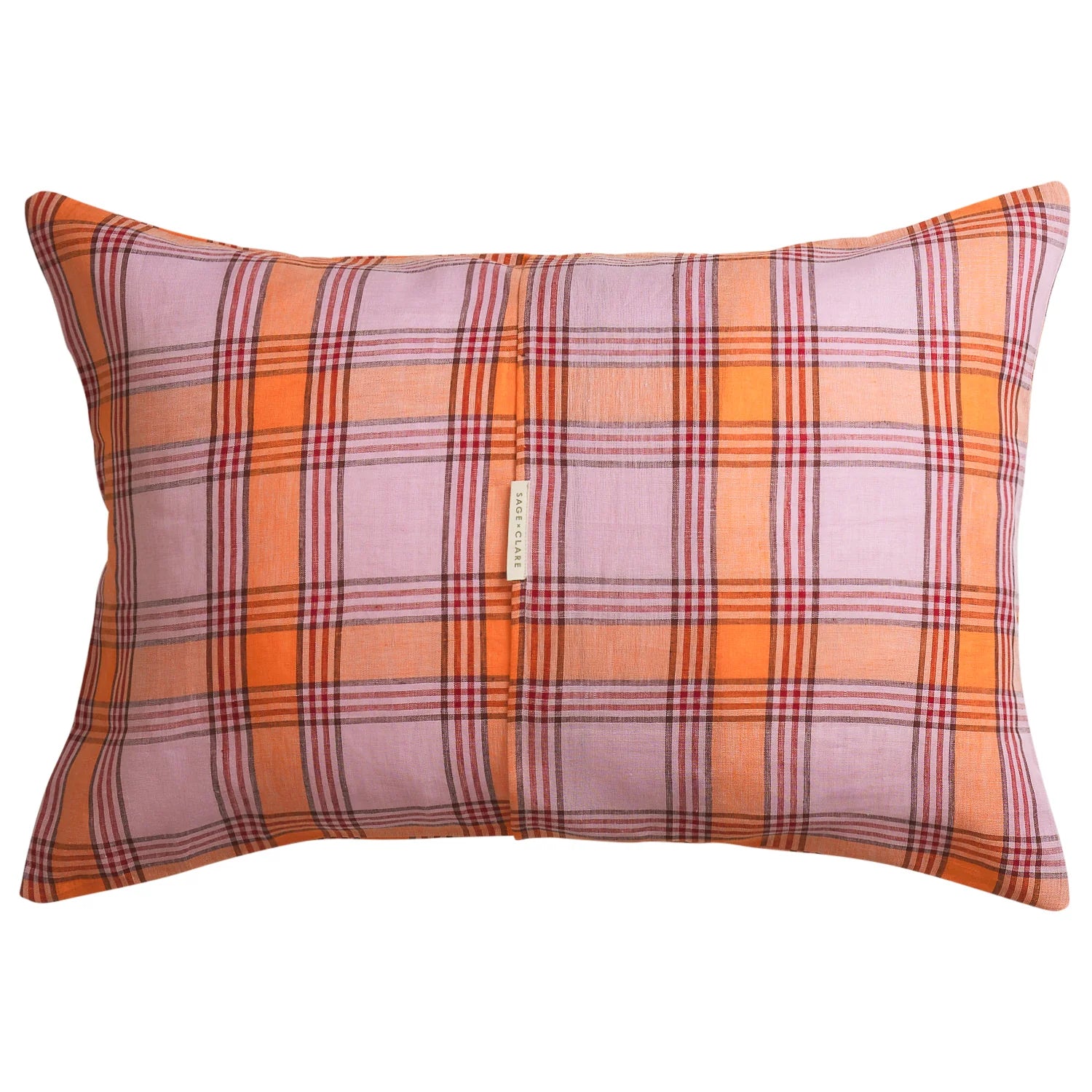 Isla Linen Pillowcase Set- Vivid Coral