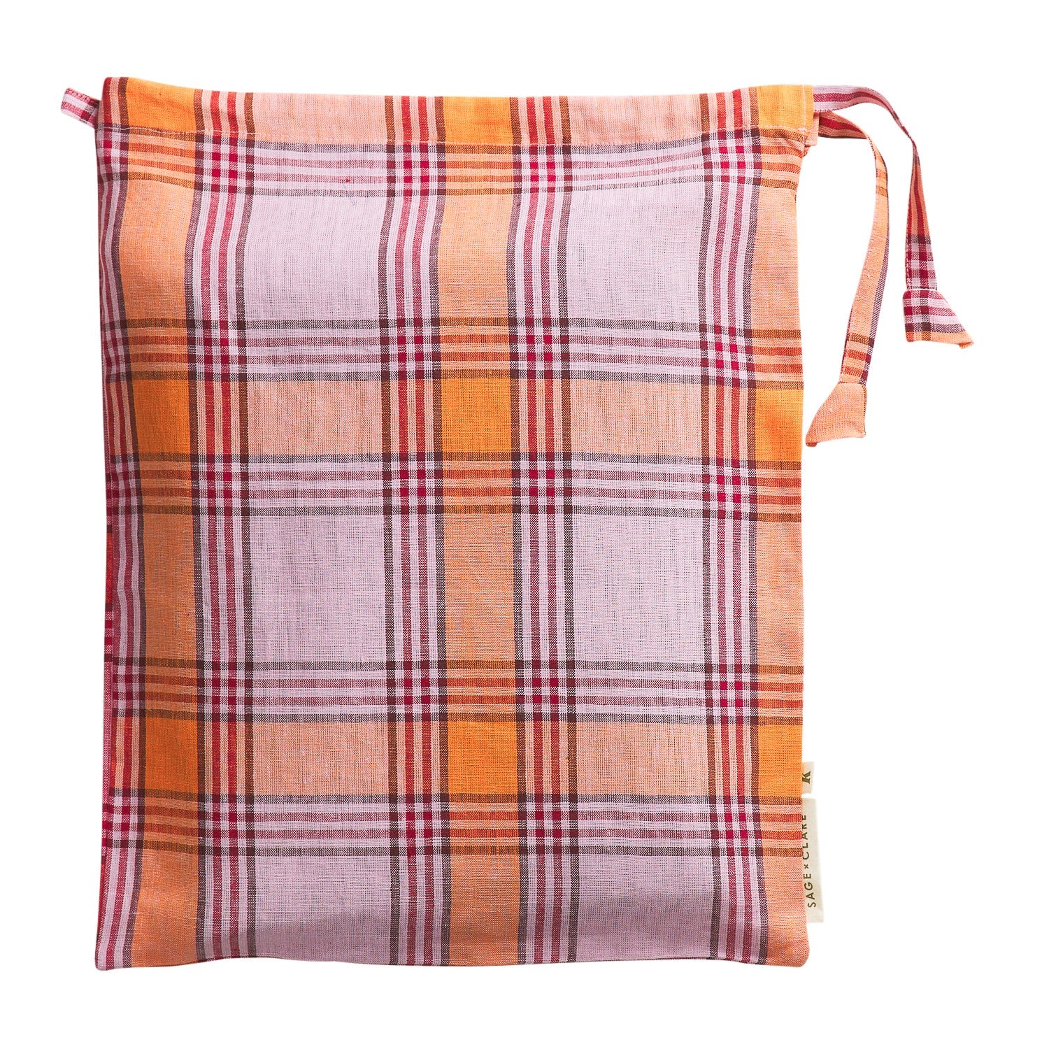 Isla Linen Pillowcase Set- Vivid Coral