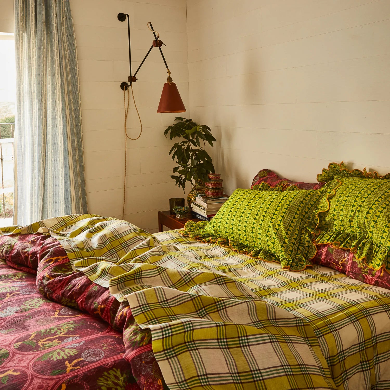 Esme Cotton Pillowcase Set - Anise Standard