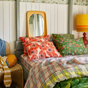 Isabella Linen Pillowcase Set- Flame