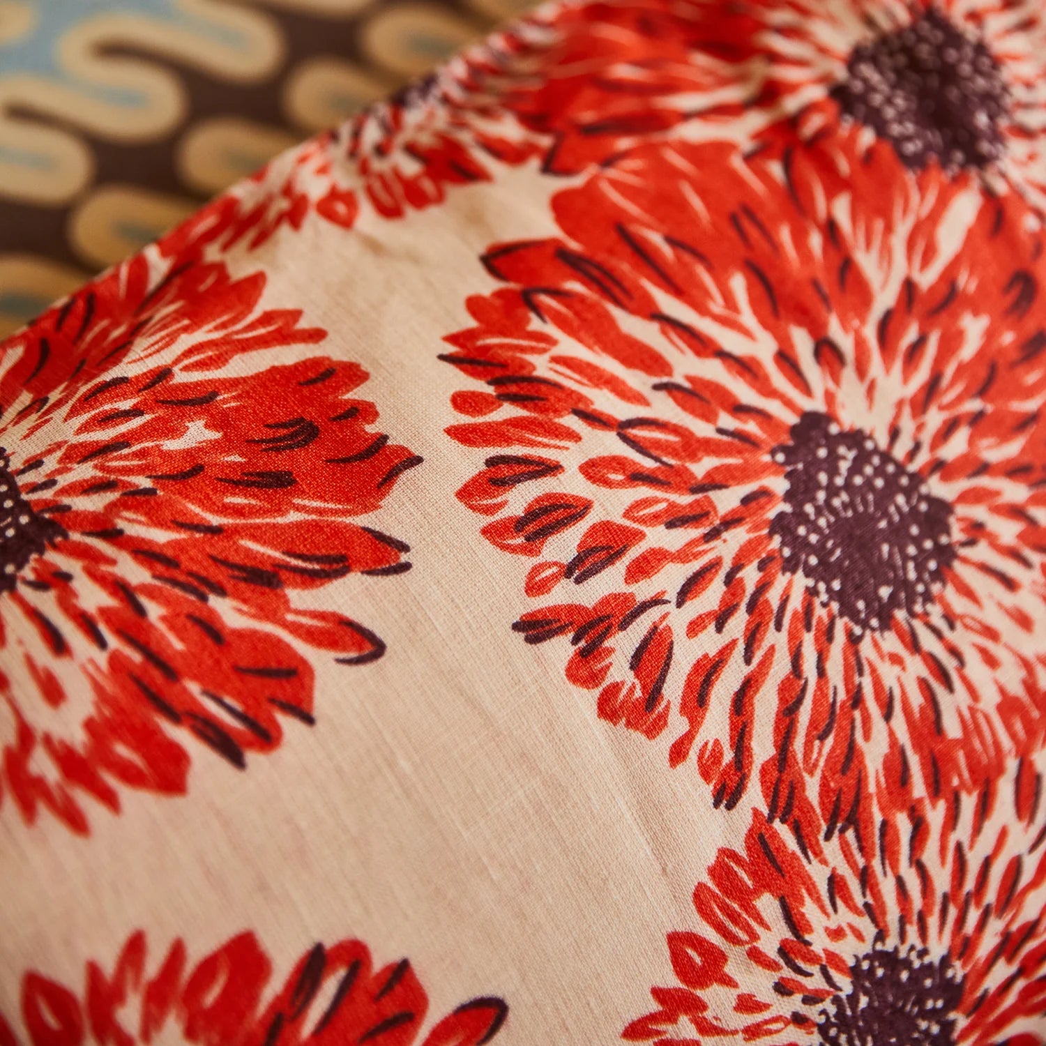 Isabella Linen Pillowcase Set- Flame