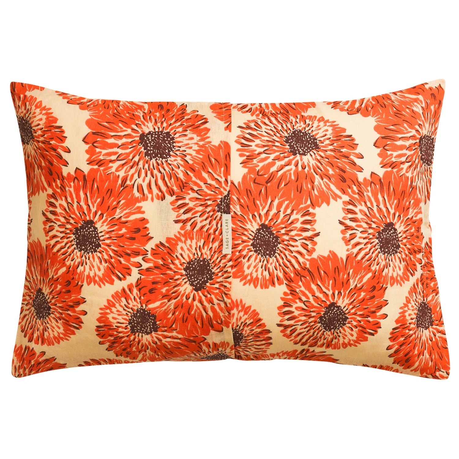 Isabella Linen Pillowcase Set- Flame