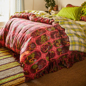 Naia Linen Quilt Cover - Garnet