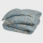 Lucia Linen Quilt Cover- Cerulean