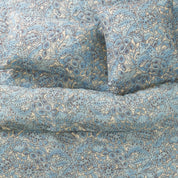 Lucia Linen Quilt Cover- Cerulean