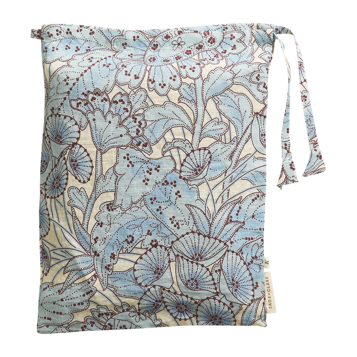 Lucia Linen Quilt Cover- Cerulean