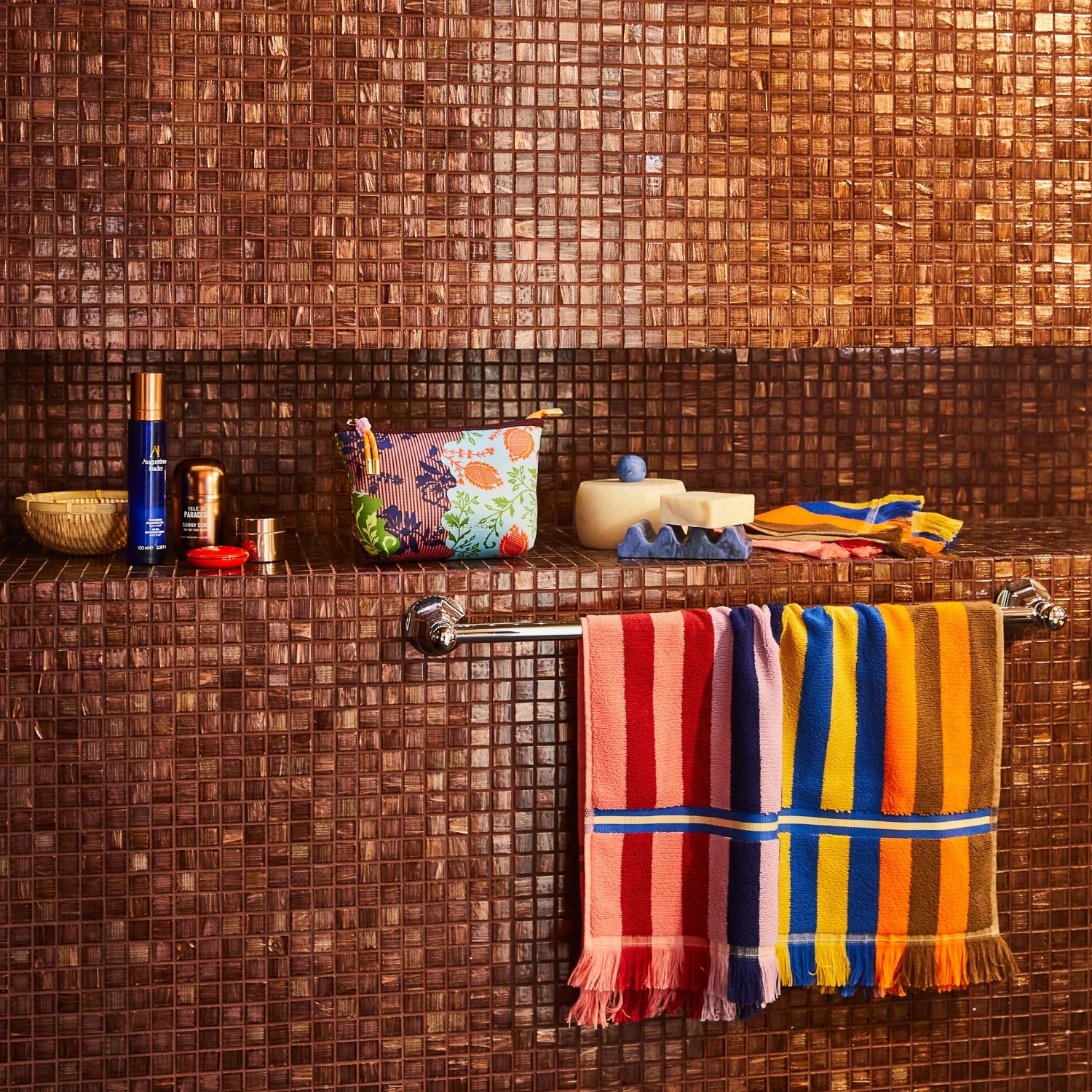 Chiara Hand Towel- Azure - Presence Hamilton