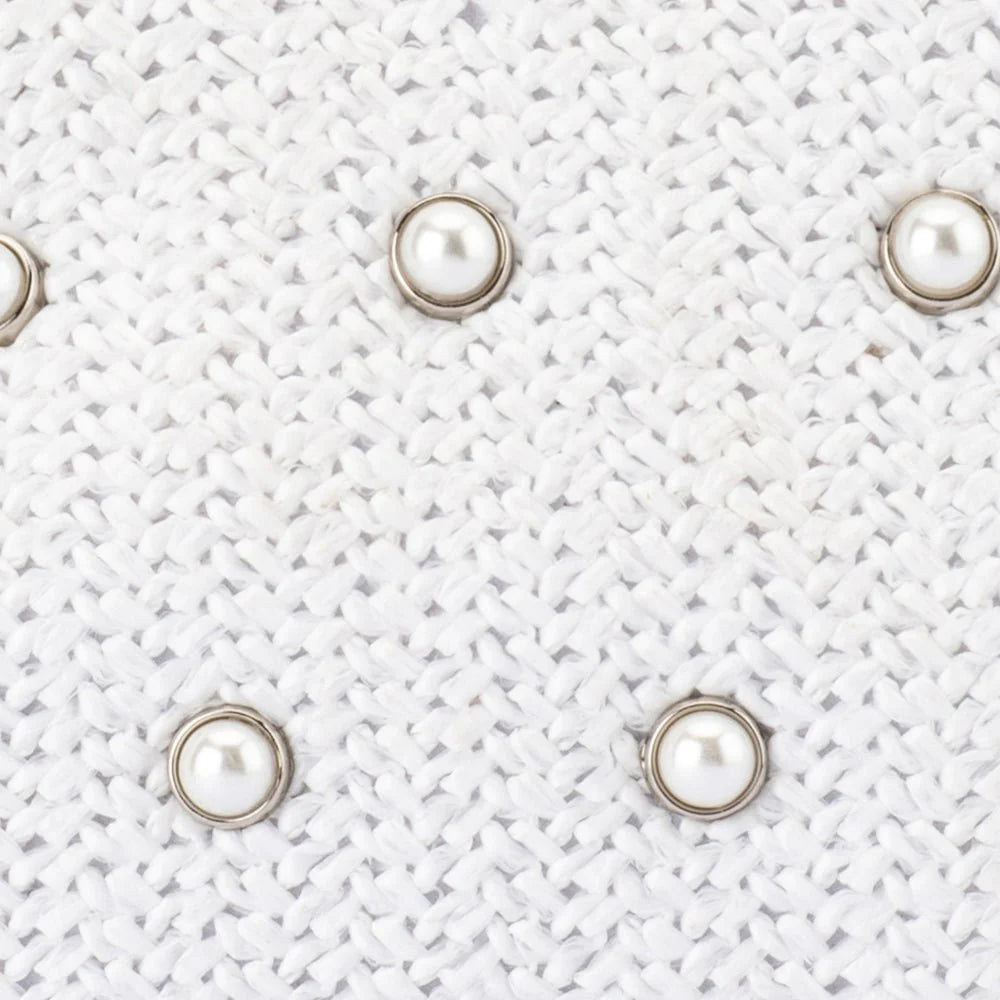 Kaia Studded Woven Clutch