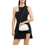 Kaia Studded Woven Clutch