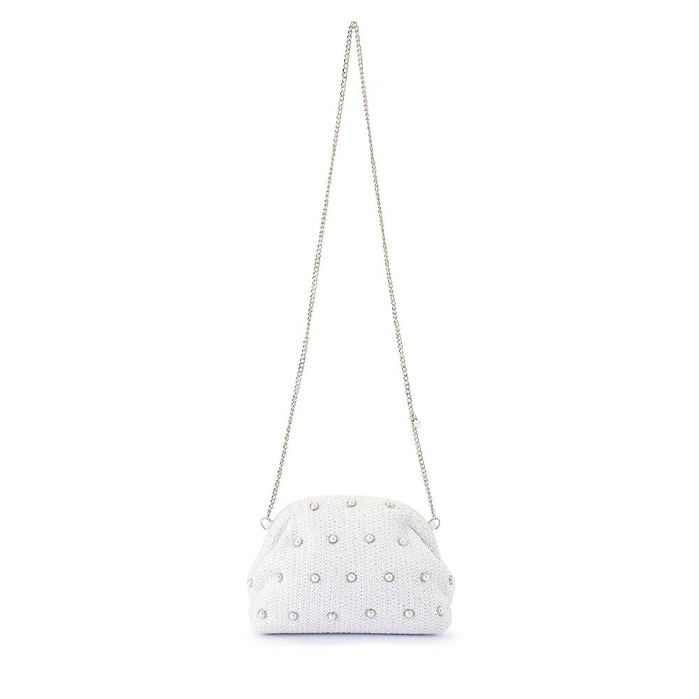 Kaia Studded Woven Clutch