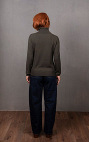 Rosie Roll Neck Pullover - Olive - Presence Hamilton