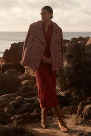 Revel Jacket- Berry Check