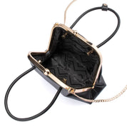 LEANDRA Top Handle Bag- Black