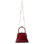 LEANDRA Top Handle Bag- Burgundy