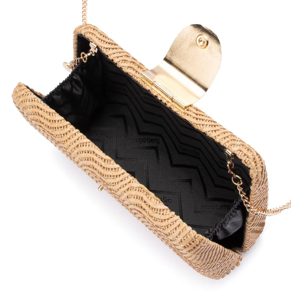 Lindy Woven Clutch-Natural - Presence Hamilton