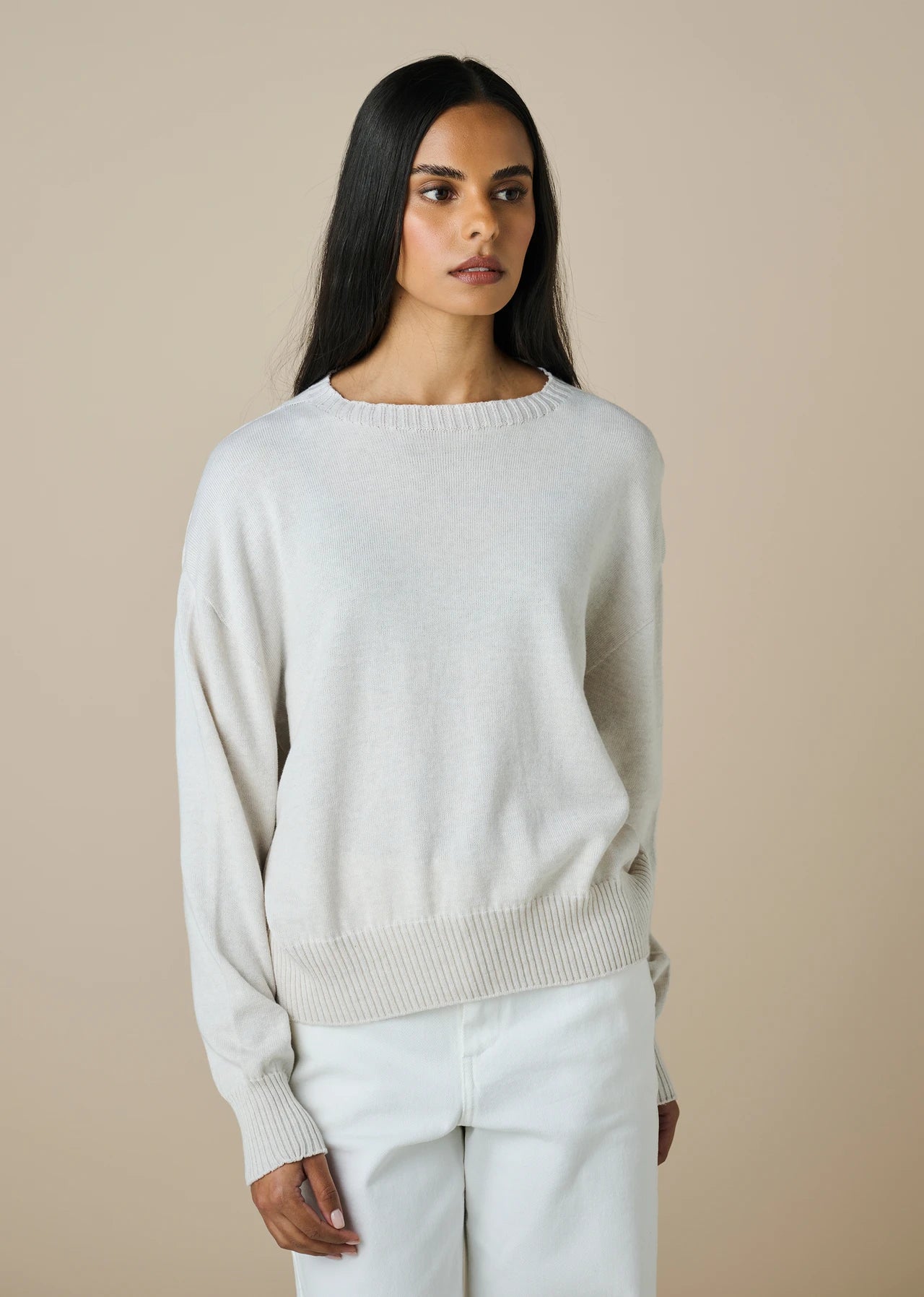 Matilda Boxy Jumper - Chalk