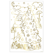 Christmas Coloring Posters - 2 gold foil posters