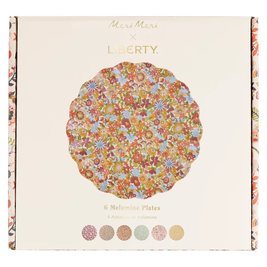 Reusable Large Plates - Liberty Rustic Hues - set of 6
